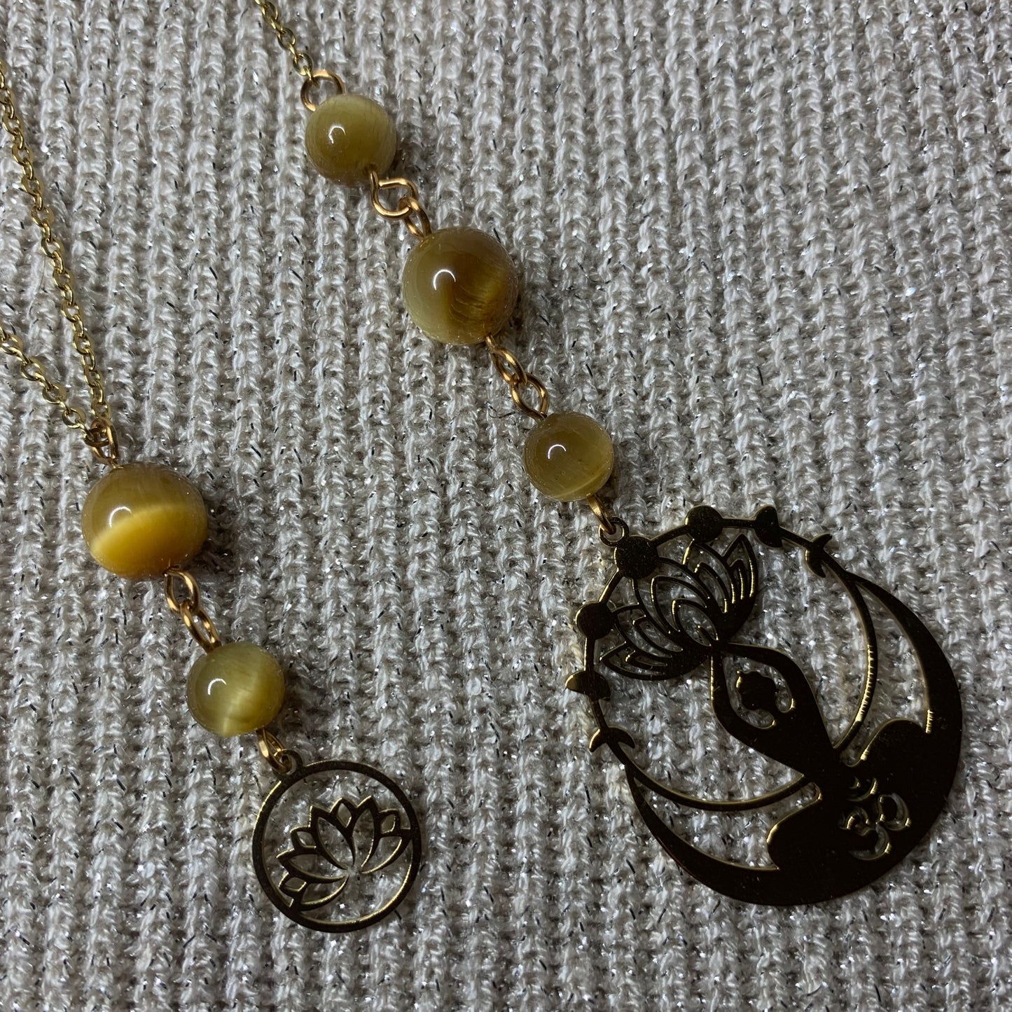 Collier de dos « Aura doré »