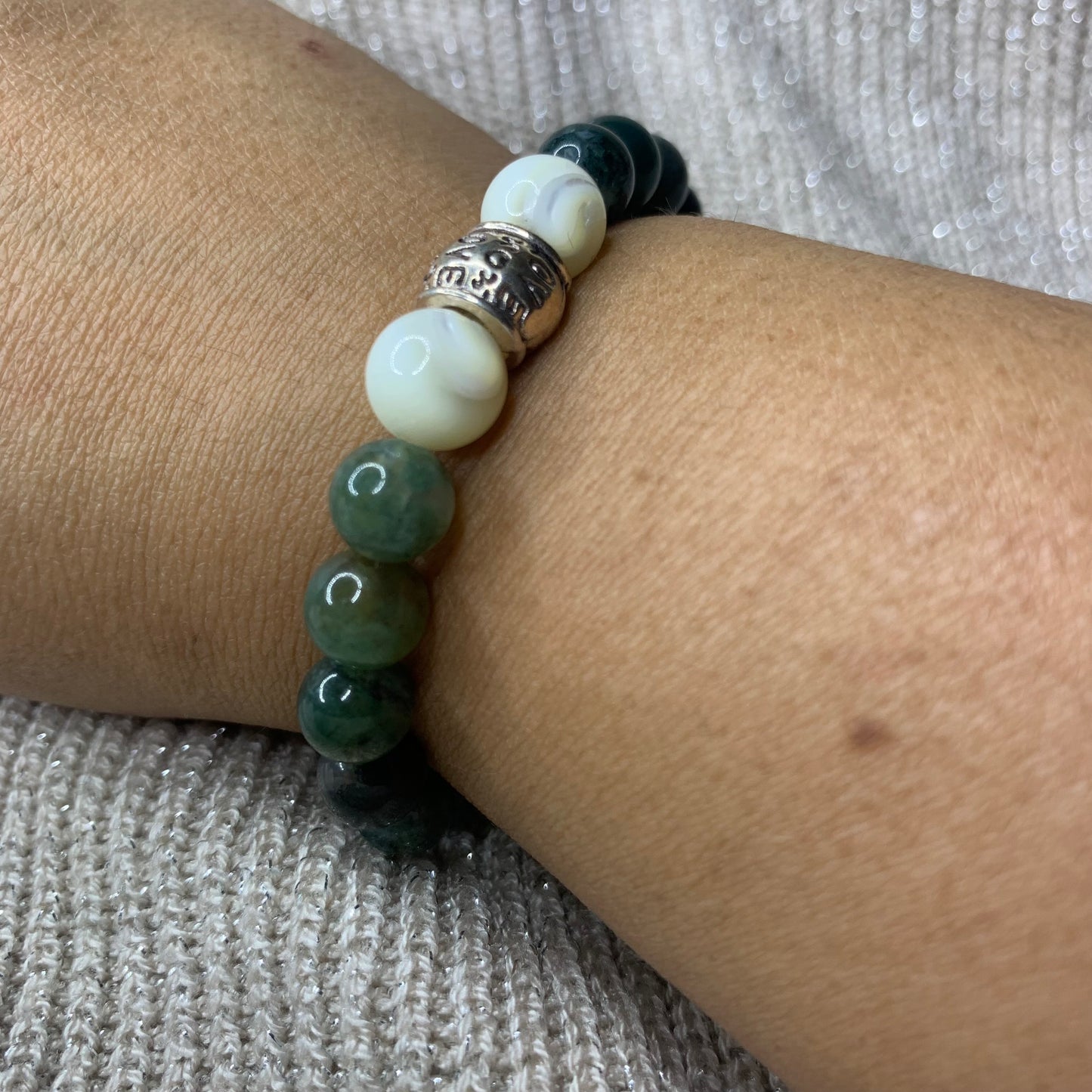 Bracelet « Mousse nacrée »