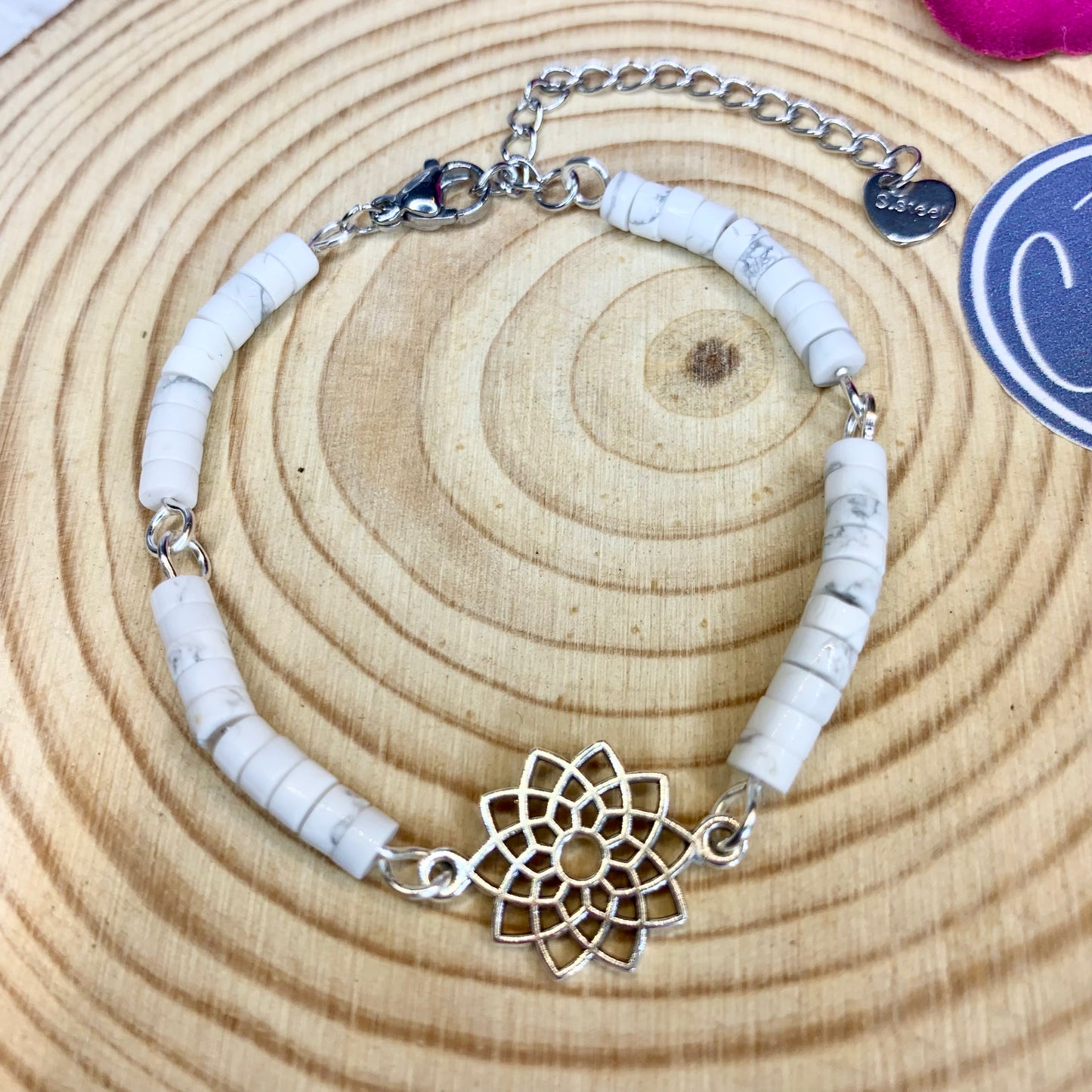 Bracelet Heishi Howlite