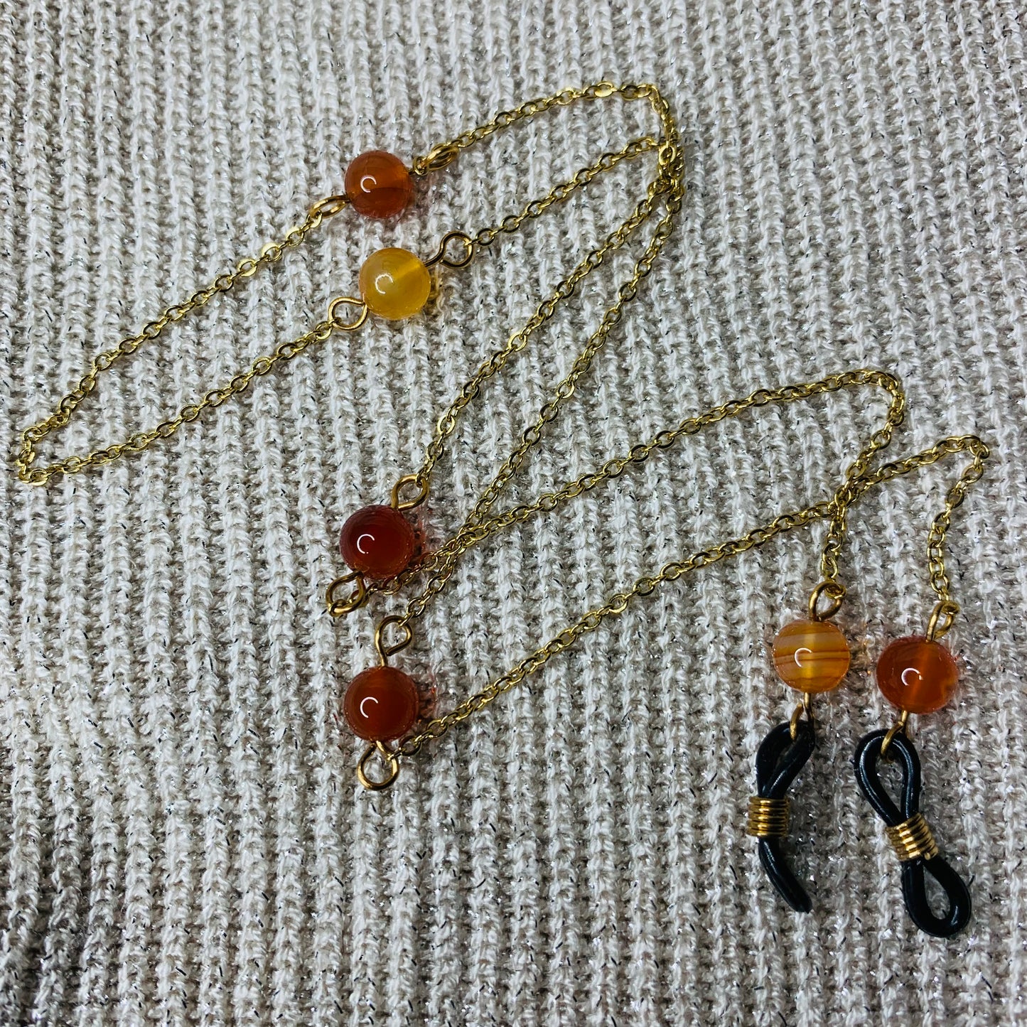 Chaîne de lunettes Cornaline