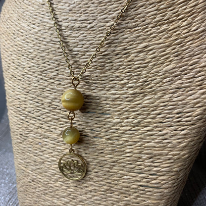 Collier de dos « Aura doré »