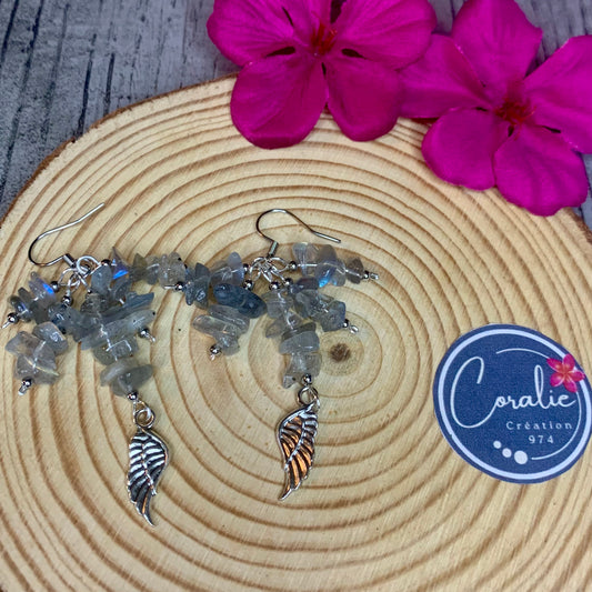 Boucles d’oreilles Labradorite