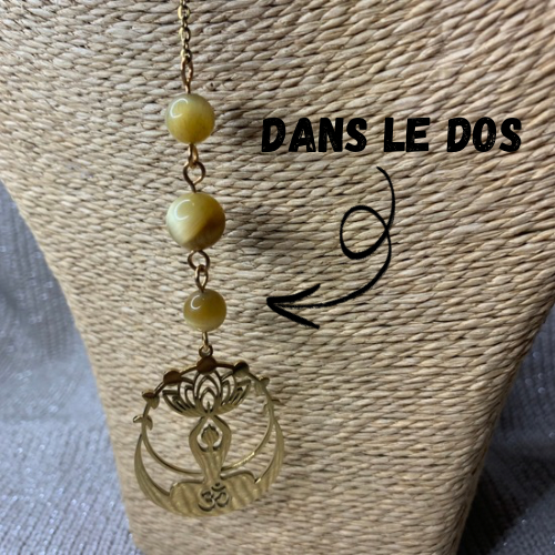 Collier de dos « Aura doré »