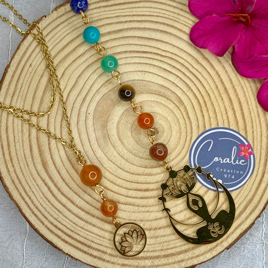 Collier de dos 7 chakras