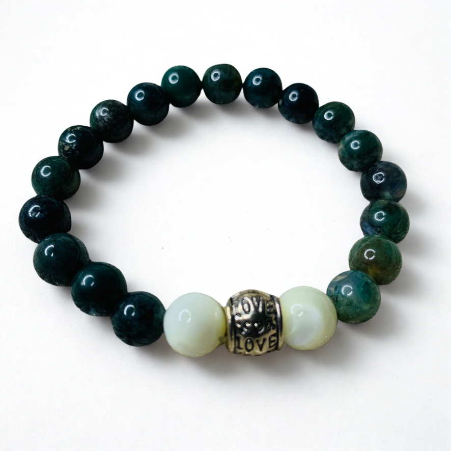 Bracelet « Mousse nacrée »