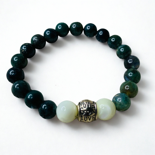 Bracelet « Mousse nacrée »